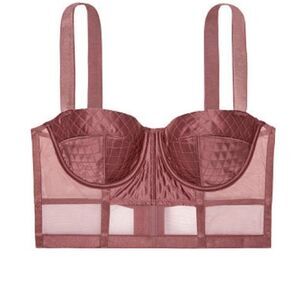 Victoria's Secret Quilted Mesh Bra in Mauve